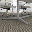 96W x 42D Conference Table with Metal Base in White - Engineered Wood