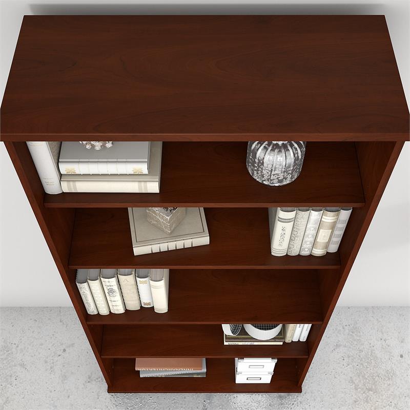 Studio C 5 Shelf Bookcase in Hansen Cherry - Engineered Wood