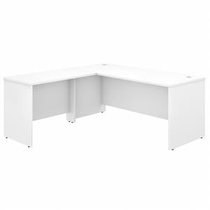 Studio C 72W x 30D L Shaped Desk with 42W Return in White - Engineered Wood