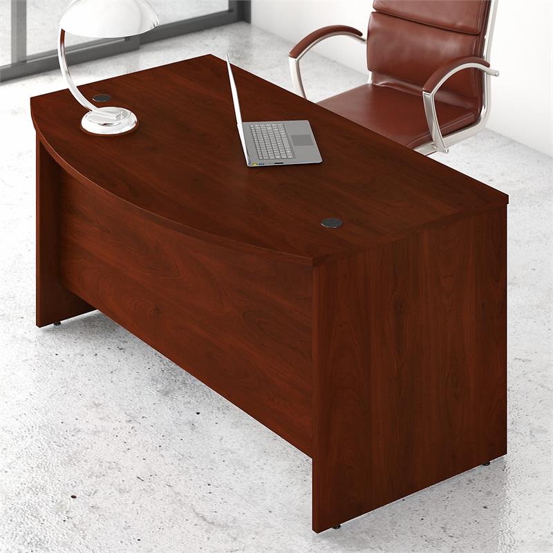 Studio C 60W x 36D Bow Front Desk in Hansen Cherry - Engineered Wood