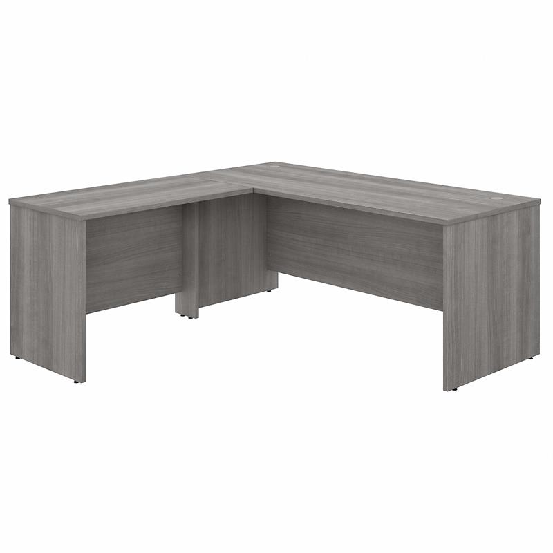 Studio C 72W L Shaped Desk with 42W Return in Platinum Gray - Engineered Wood