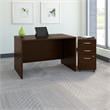 Series C 48W x 30D Office Desk with Drawers in Mocha Cherry - Engineered Wood