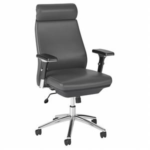 Metropolis High Back Executive Office Chair in Dark Gray - Bonded Leather