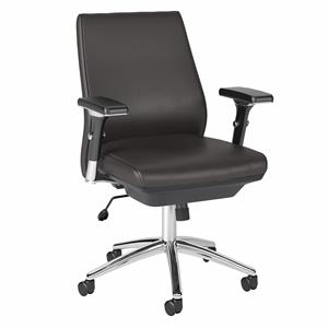 Metropolis Mid Back Executive Office Chair in Brown - Bonded Leather