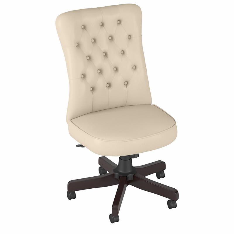 Back Tufted Office Chair, White Tufted Chair Desk