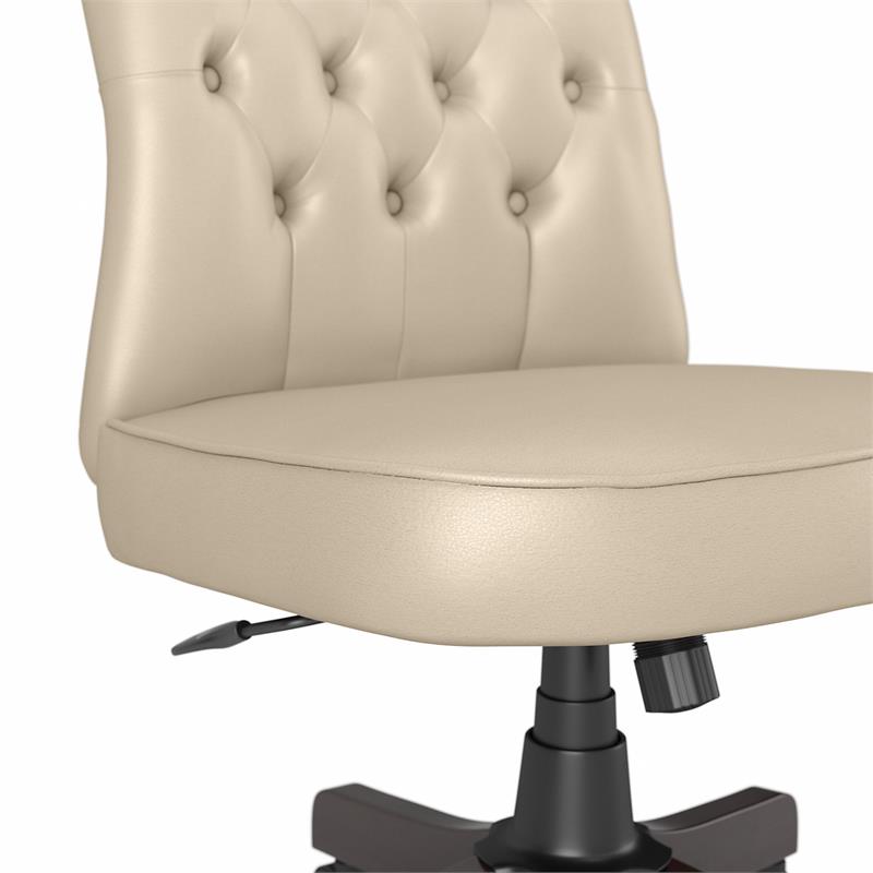 Back Tufted Office Chair, White Tufted Chair Desk