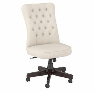 Arden Lane High Back Tufted Office Chair in Cream Fabric