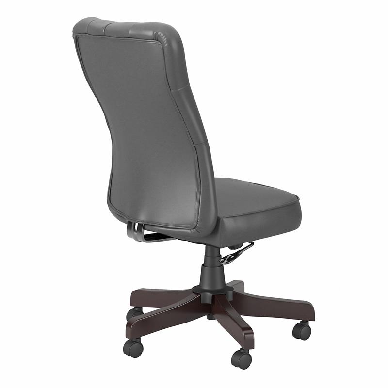 Arden Lane High Back Tufted Office Chair in Dark Gray Bonded Leather