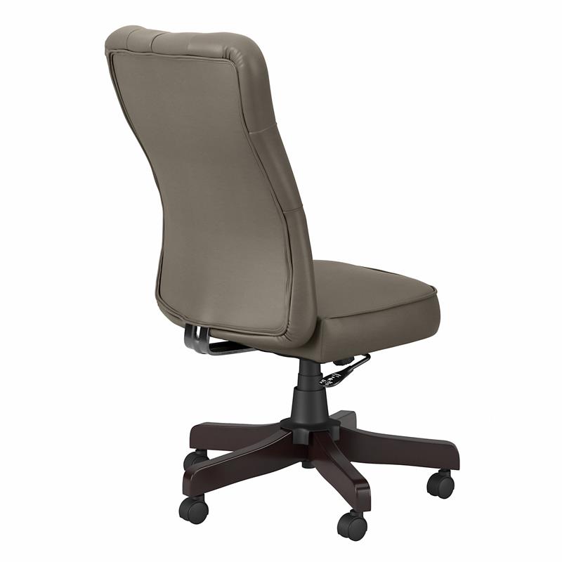 Arden Lane High Back Tufted Office Chair in Washed Gray Bonded Leather