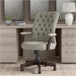 Arden Lane High Back Tufted Office Chair with Arms in Light Gray Fabric