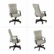 Arden Lane High Back Tufted Office Chair with Arms in Light Gray Fabric