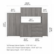 Universal 108W 6 Piece Modular Storage Set in Platinum Gray - Engineered Wood