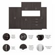 Universal 108W 6 Piece Modular Storage Set in Storm Gray - Engineered Wood