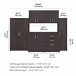 Universal 108W 6 Piece Modular Storage Set in Storm Gray - Engineered Wood