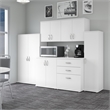 Universal 108W 6 Piece Modular Storage Set in White - Engineered Wood
