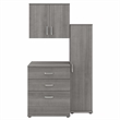 Universal 44W 3 Piece Modular Storage Set in Platinum Gray - Engineered Wood