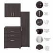 Universal 44W 3 Piece Modular Storage Set in Storm Gray - Engineered Wood