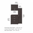 Universal 44W 3 Piece Modular Storage Set in Storm Gray - Engineered Wood