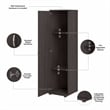 Universal Tall Narrow Storage Cabinet in Storm Gray - Engineered Wood