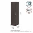 Universal Tall Narrow Storage Cabinet in Storm Gray - Engineered Wood