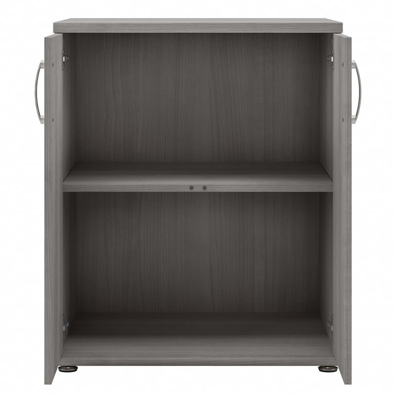 Universal Floor Storage Cabinet with Doors in Platinum Gray - Engineered Wood