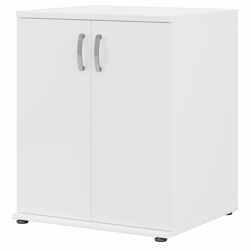 Bush Business Furniture Universal Laundry Room Storage Cabinet with Doors and Shelves White