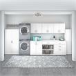 Universal Tall Storage Cabinet with Doors in White - Engineered Wood