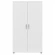 Universal Tall Storage Cabinet with Doors in White - Engineered Wood