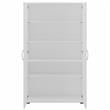 Universal Tall Storage Cabinet with Doors in White - Engineered Wood