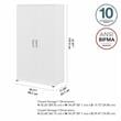 Universal Tall Storage Cabinet with Doors in White - Engineered Wood