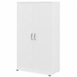 Universal Tall Storage Cabinet with Doors in White - Engineered Wood