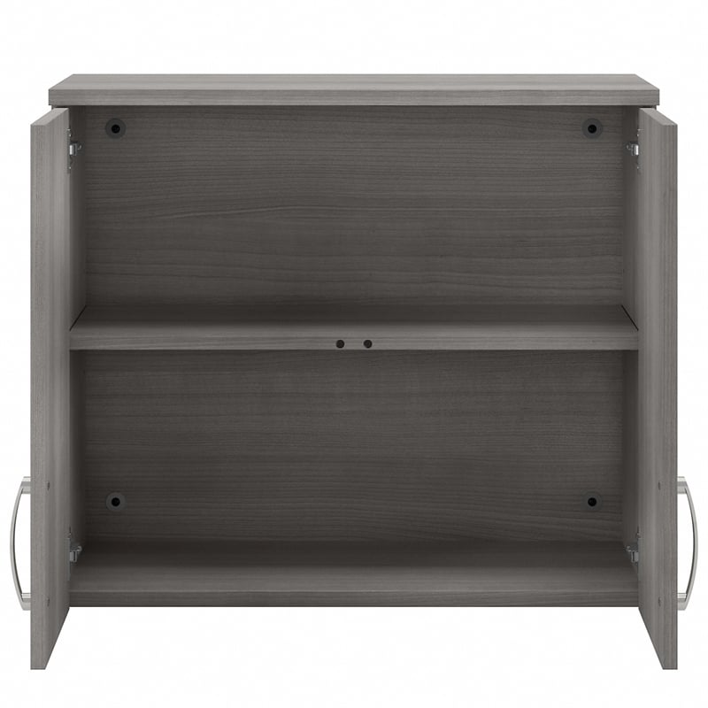 Universal Wall Cabinet with Doors and Shelves in Platinum Gray - Engineered Wood