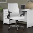 Move 60 Series Mid Back Leather Office Chair in White - Bonded Leather