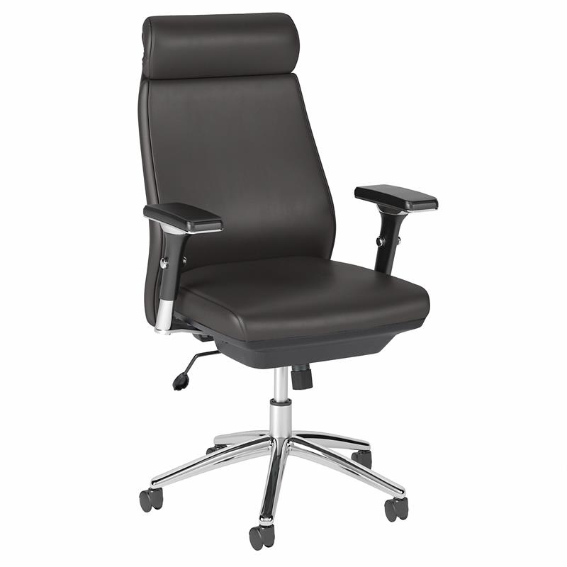 Studio C High Back Leather Executive Office Chair in Brown - Bonded Leather