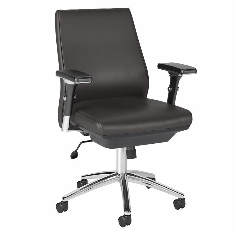 Studio C Mid Back Leather Executive Office Chair in Brown