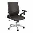 Studio C Mid Back Leather Office Chair in Brown