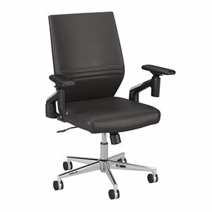 Easy Office Mid Back Leather Desk Chair