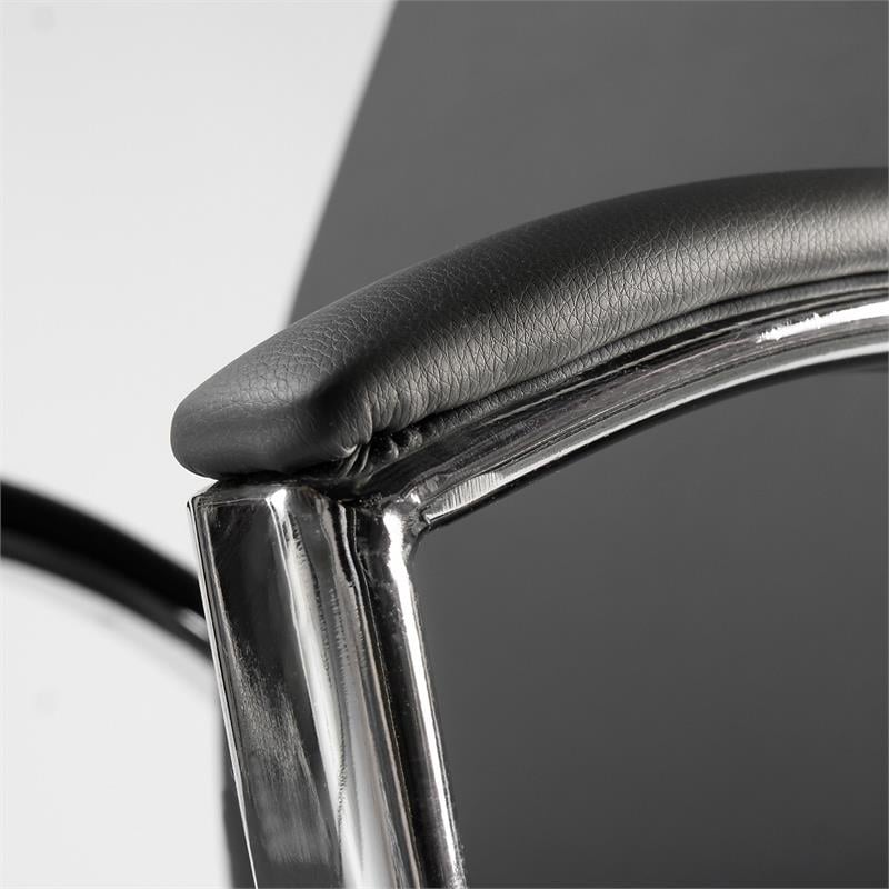 BBF Jamestown High Back Contemporary Faux Leather Executive Office Chair in Gray