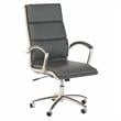 BBF Jamestown High Back Contemporary Faux Leather Executive Office Chair in Gray