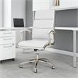 BBF Jamestown High Back Faux Leather Executive Office Chair in White