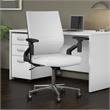 Jamestown Mid Back Leather Office Chair in White