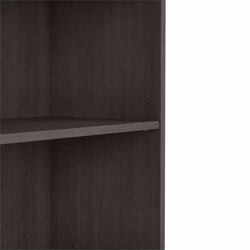Bush Business Furniture Small 2 Shelf Bookcase in Storm Gray - Engineered Wood