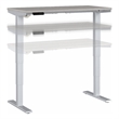 Move 40 Series 48W x 24D Adjustable Desk in Platinum Gray - Engineered Wood