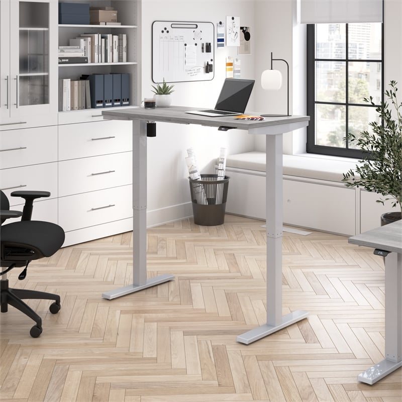 Move 40 Series 48W Adjustable Standing Desk in Platinum Gray - Engineered Wood