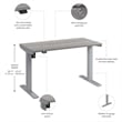 Move 40 Series 48W Adjustable Standing Desk in Platinum Gray - Engineered Wood