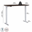 Move 40 Series 60W x 30D Adjustable Desk in Black Walnut - Engineered Wood