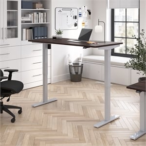 move 40 series 60w adjustable standing desk in black walnut - engineered wood