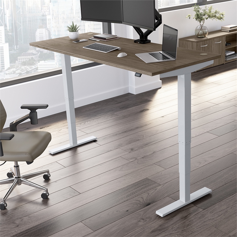 Move 40 Series 72W x 30D Adjustable Desk in Modern Hickory - Engineered Wood