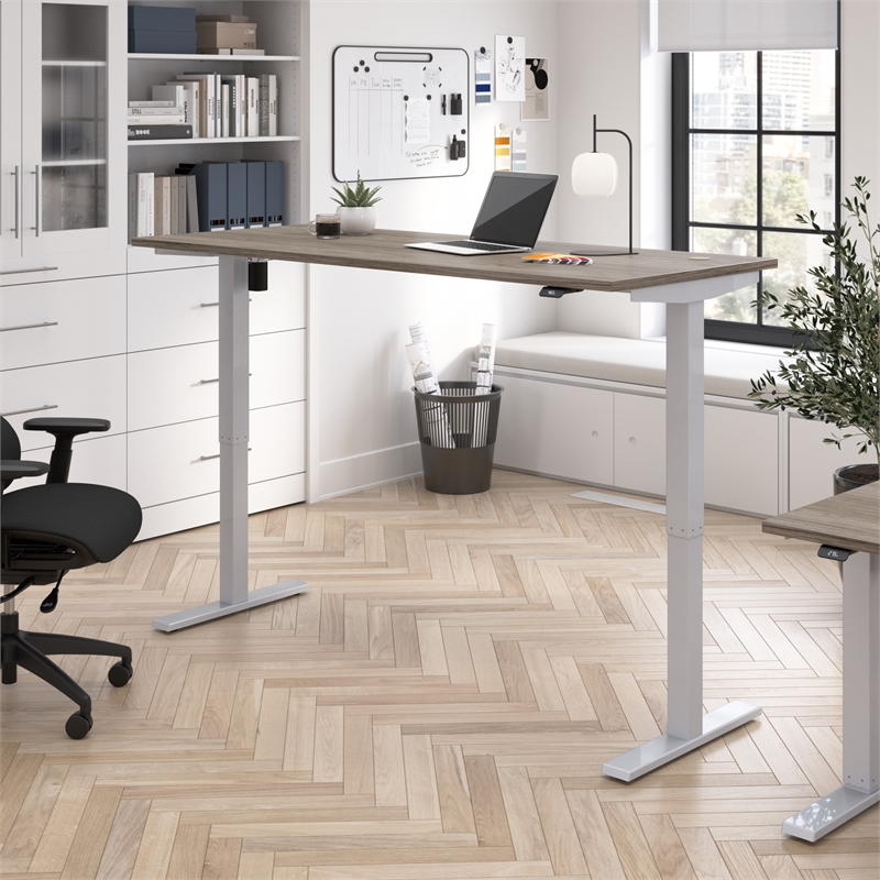 Move 40 Series 72W Adjustable Standing Desk in Modern Hickory - Engineered Wood