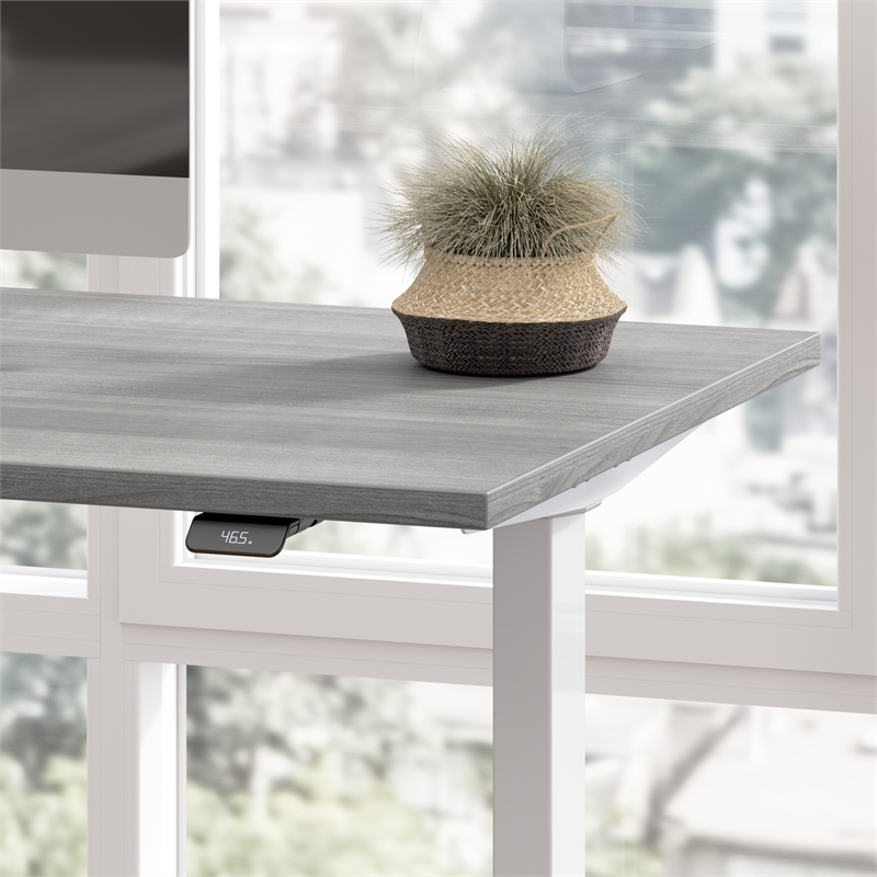 Move 40 Series 72W Adjustable Standing Desk in Platinum Gray - Engineered Wood